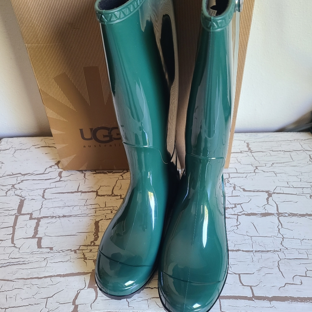NEW UGG 6 Shaye Pine Tall Rain Boots - Picture 3 of 8
